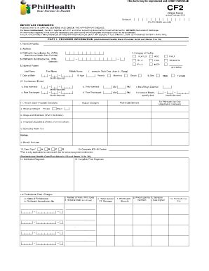 cf2 form philhealth